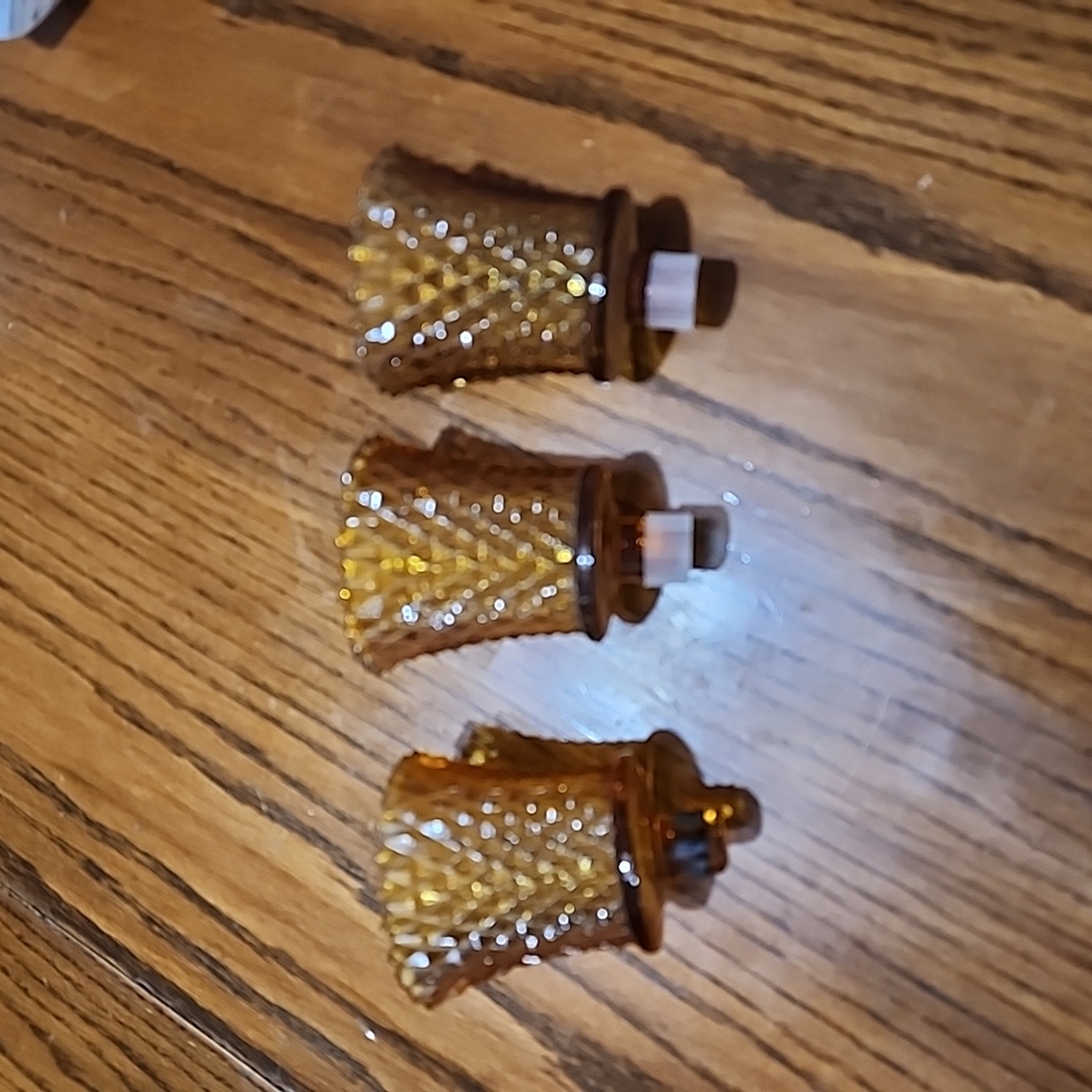 Vintage Amber Glass Lamp Shades